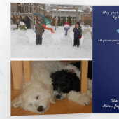 Happy Hanukkah Celebrate Mirakel of Season Drieluik Wenskaart (Binnenzijde eerst)