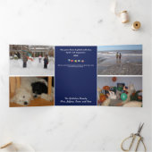 Happy Hanukkah Celebrate Mirakel of Season Drieluik Wenskaart (Binnen)