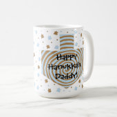 Happy Hanukkah/Chanukah Blue/Brown Star Mok (Voorkant rechts)