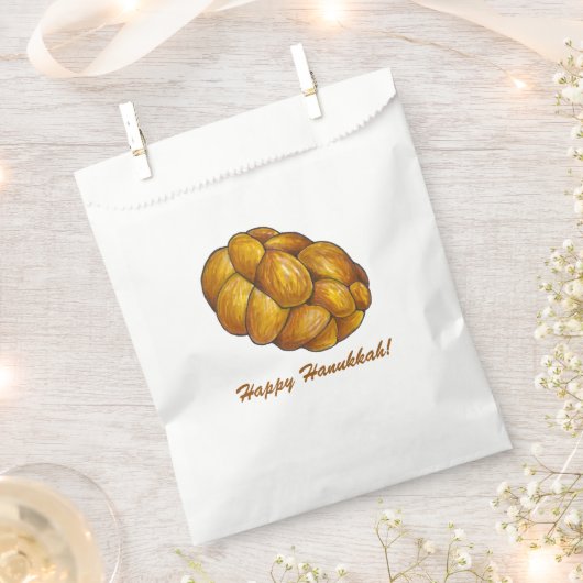 Happy Hanukkah Chanukah Challah Bread Loaf Bedankzakje (Geknipt)