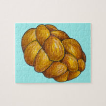 Happy Hanukkah Chanukah Challah Bread Loaf