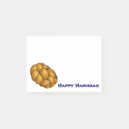Happy Hanukkah Chanukah Challah Bread Post-its Post-it® Notes (Voorkant)