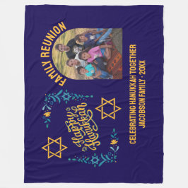 HAPPY HANUKKAH Chanukah Fleece Deken