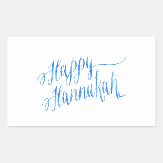 Happy Hanukkah Chanukah HANNUKKAH HANUKA Rechthoekige Sticker (Voorkant)