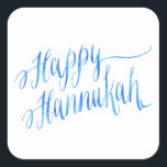 Happy Hanukkah Chanukah HANNUKKAH HANUKA Vierkante Sticker<br><div class="desc">Gebruik onze koele sjabloon, kunstwerk, foto, grafisch, of illustratie, dan voeg een naam, een tekst, een citaat, of een monogram aan creëer uw eigen douane of monogrammed het schrapen sticker of etiket toe. Klik op de knop "Aanpassen!" om deze volledig aan te passen. Deze stickerlabels zijn geweldige cadeautjes voor mannen,...</div>