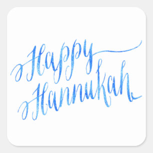 Happy Hanukkah Chanukah HANNUKKAH HANUKA Vierkante Sticker