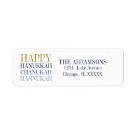Happy Hanukkah Chanukah Holiday Adresetiketten Etiket