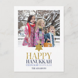 Happy Hanukkah Chanukah Holiday Foto Briefkaart