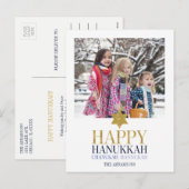 Happy Hanukkah Chanukah Holiday Foto Briefkaart (Voorkant / Achterkant)
