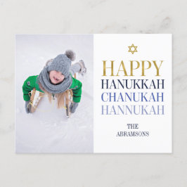 Happy Hanukkah Chanukah Holiday Foto Briefkaart