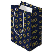 Happy Hanukkah Chanukah Holiday Gift Bag Medium Cadeauzakje (Voorkant Gekanteld)