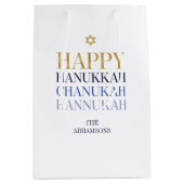 Happy Hanukkah Chanukah Holiday Gift Bag Medium Cadeauzakje (Voorkant)