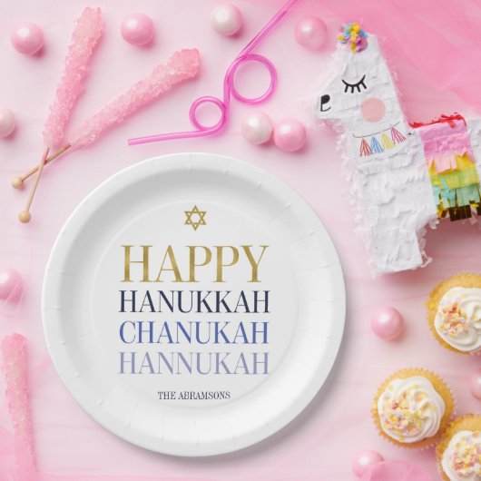 Happy Hanukkah Chanukah Holiday Paper Bord (Feest)