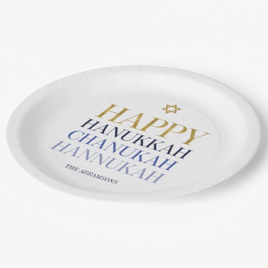 Happy Hanukkah Chanukah Holiday Paper Bord (Gekanteld)