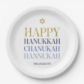 Happy Hanukkah Chanukah Holiday Paper Bord (Voorkant)