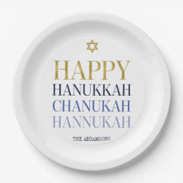 Happy Hanukkah Chanukah Holiday Paper Bord