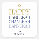 Happy Hanukkah Chanukah Holiday Sticker (Voorkant)