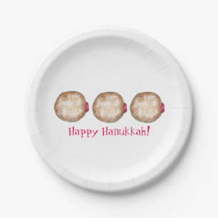Happy Hanukkah Chanukah Jelly Donut Doughnut Papieren Bordje