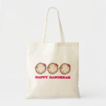 Happy Hanukkah Chanukah Jelly Donut Doughnut Tote Bag<br><div class="desc">Dit is een originele illustratie van een geleidedoughnut met poedersuiker. Ideaal voor Hanukkah! Zie je niet wat je zoekt? Hulp nodig bij aanpassingen? Neem contact op met Rebecca om iets voor je te ontwerpen.</div>