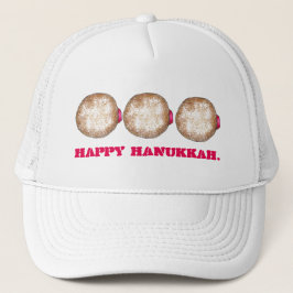 Happy Hanukkah Chanukah Jelly Donut Doughnut Trucker Pet