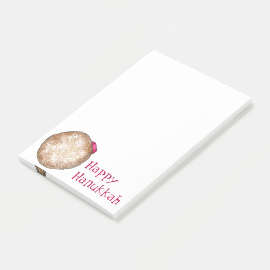 Happy Hanukkah Chanukah Jelly Donut Dougnut Food Post-it® Notes (Schuin)