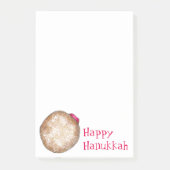 Happy Hanukkah Chanukah Jelly Donut Dougnut Food Post-it® Notes (Voorkant)