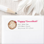 Happy Hanukkah Chanukah Jelly Donut Sufganiyah Etiket<br><div class="desc">Voorziet een originele markerings illustratie van een heerlijke gelei die met poedersuiker wordt gedicht. Ideaal voor Hanukkah! Deze illustratie van Chanoeka is ook beschikbaar op andere producten. Zie je niet wat je zoekt? Hulp nodig bij aanpassingen? Neem contact op met Rebecca om iets voor je te ontwerpen.</div>