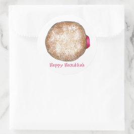 Happy Hanukkah Chanukah Jelly Donut Sufganiyah Ronde Sticker