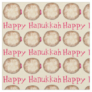 Happy Hanukkah Chanukah Jelly Donut Sufganiyah Stof