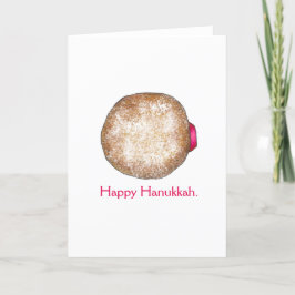Happy Hanukkah Chanukah Jelly Donut Sufganiyot Feestdagen Kaart