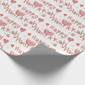 Happy Hanukkah Chanukah Menorah Cadeaupapier (Hoek)