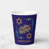 HAPPY HANUKKAH Chanukah Papieren Bekers (Links)