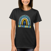 Happy Hanukkah Chanukah Rainbow Menorah Jewish Hol T-shirt (Voorkant)