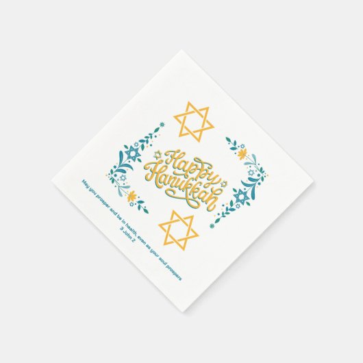 HAPPY HANUKKAH Chanukah Servet (Hoek)