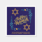 HAPPY HANUKKAH Chanukah Servet (Voorkant)