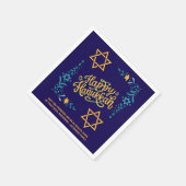HAPPY HANUKKAH Chanukah Servet (Hoek)