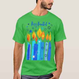 Happy Hanukkah Chanukkah Star van David Menorah Je T-shirt