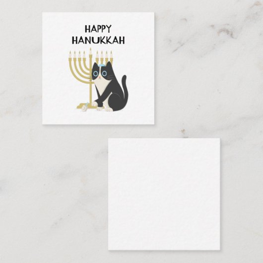 HAPPY HANUKKAH CONTACTKAARTJE (Voorkant / Achterkant)