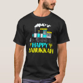 Happy Hanukkah Cool Menorah Chanukah Jewish Holida T-shirt (Voorkant)