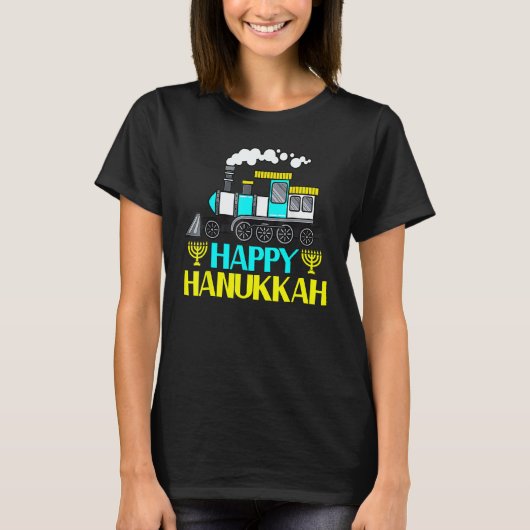Happy Hanukkah Cool Menorah Chanukah Jewish Holida T-shirt (Voorkant)