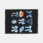 Happy Hanukkah Coquette Bow Chanukah Jewish Women  Fleece Deken (Voorkant (Horizontaal))
