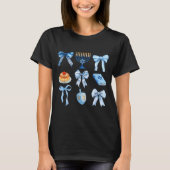 Happy Hanukkah Coquette Bow Chanukah Jewish Women T-shirt (Voorkant)