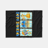 Happy Hanukkah Coquette Menorah Dreidel Chanukah G Fleece Deken (Voorkant (Horizontaal))