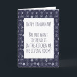 Happy Hanukkah Covid 2020 Quarantine Kaart<br><div class="desc">Dit ontwerp kan op het gebied worden gepersonaliseerd dat door de foto en/of tekst te veranderen wordt verstrekt. Of het kan worden aangepast door de klik te kiezen om verdere optie aan te passen en de kleur van de achtergrond te schrappen of te veranderen, tekst toe te voegen, de tekstkleur...</div>
