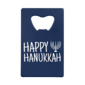 Happy Hanukkah Creditkaart Flessenopener (Voorkant)