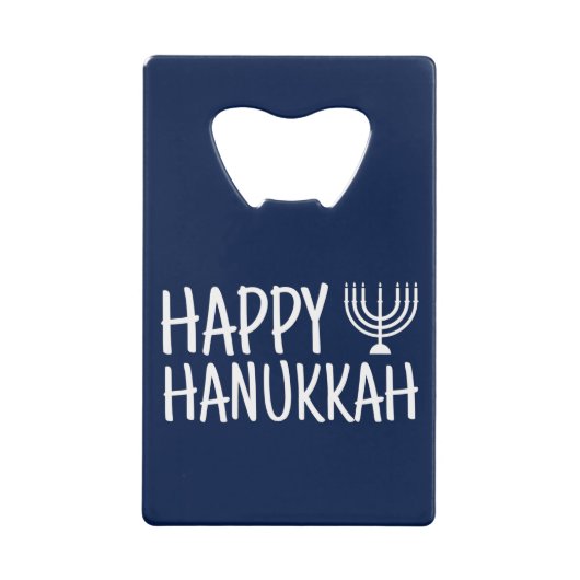 Happy Hanukkah Creditkaart Flessenopener (Voorkant)