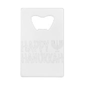 Happy Hanukkah Creditkaart Flessenopener (Achterkant)