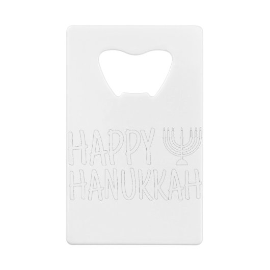 Happy Hanukkah Creditkaart Flessenopener (Achterkant)