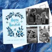 Happy Hanukkah CUSTOM 3 FOTO'S Vakantie Briefkaart