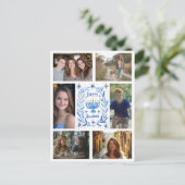 HAPPY HANUKKAH CUSTOM 6 FOTO VAKANTIE BRIEFKAART (Staand voorkant)